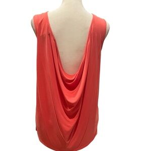 BCBG Maxazria Coral Draped Back Sleeveless Top size S NWT